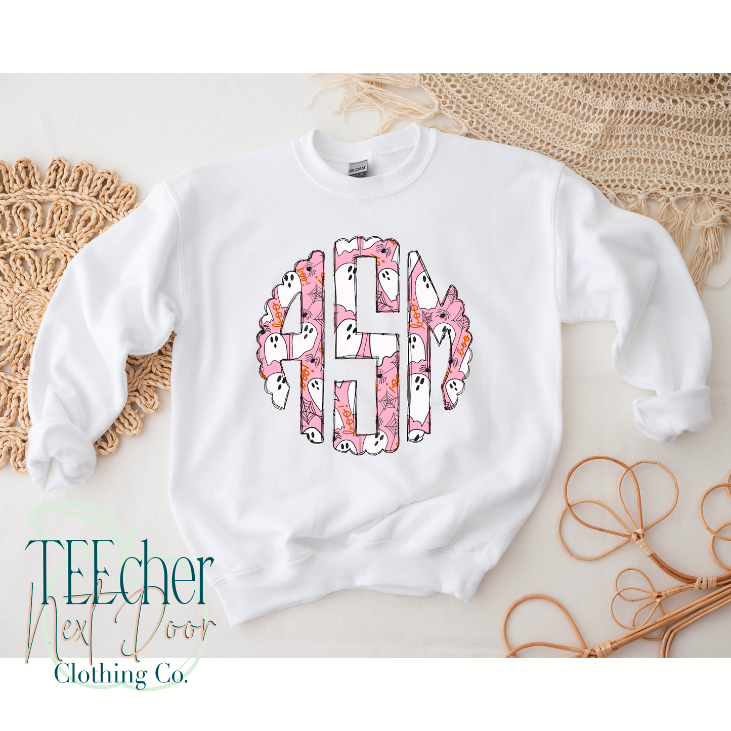 Pink Ghost Monogram
