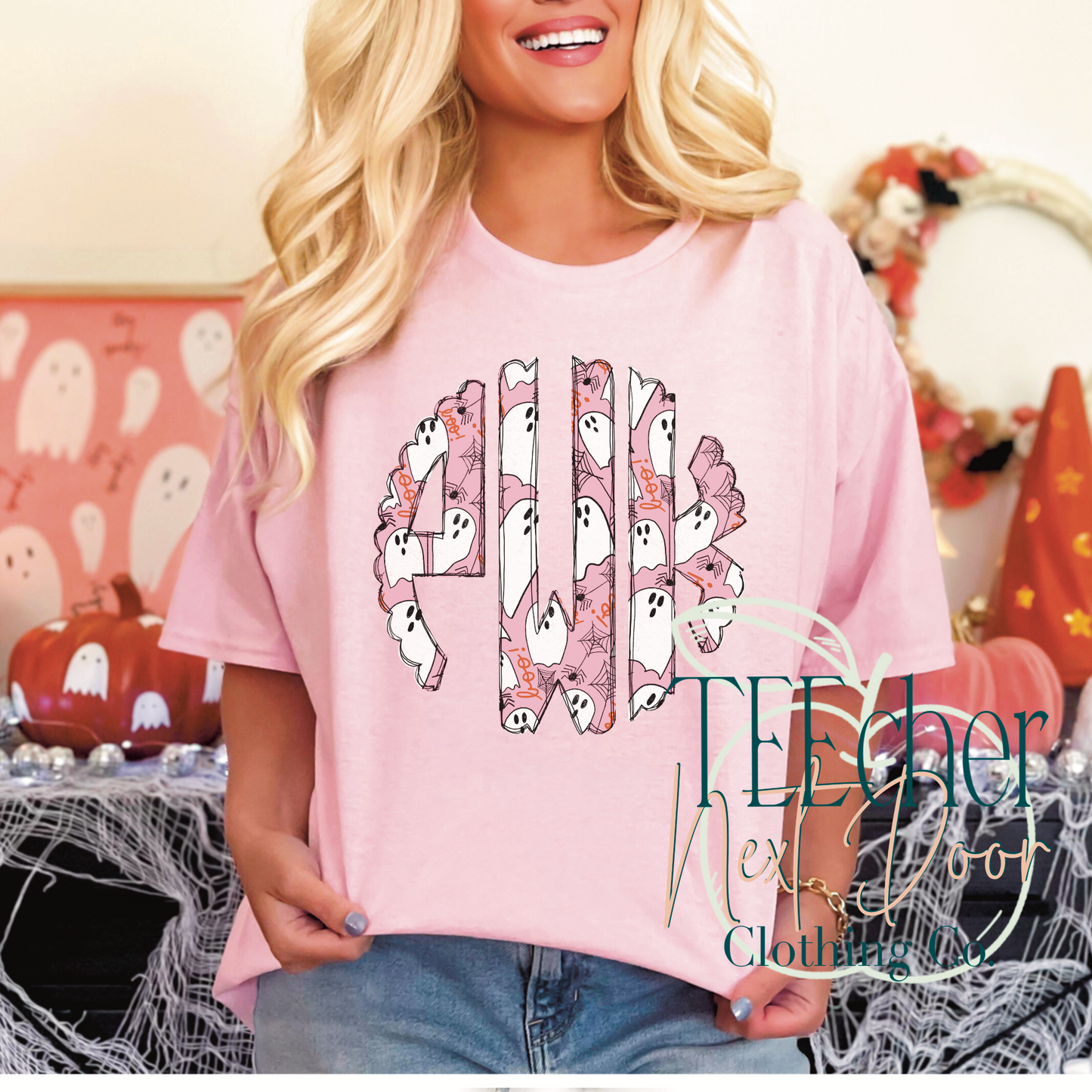 Pink Ghost Monogram
