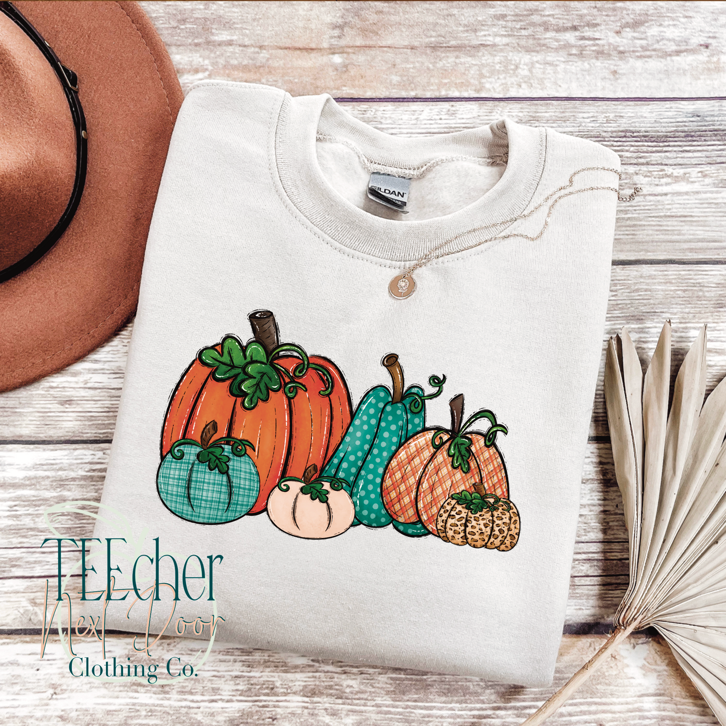 Teal Pumpkins Collage