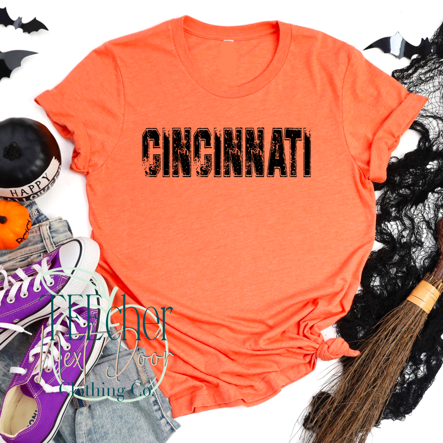 Cincinnati Orange Distressed