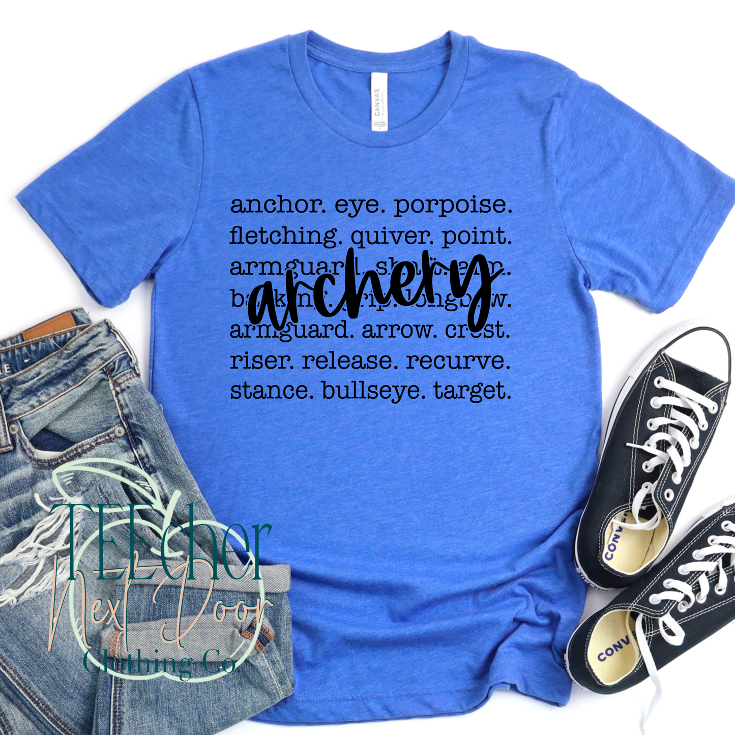 Archery Print Cursive