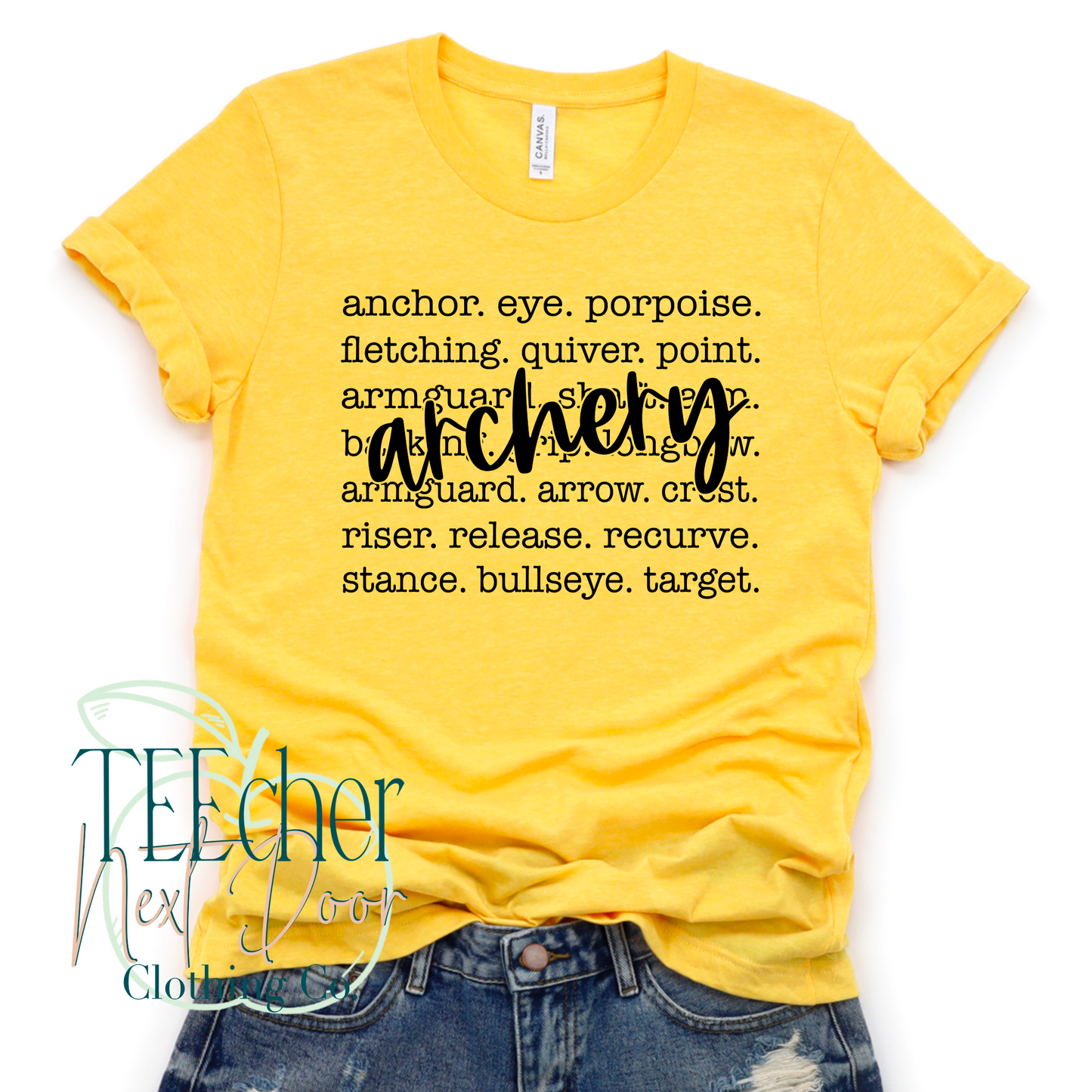 Archery Print Cursive