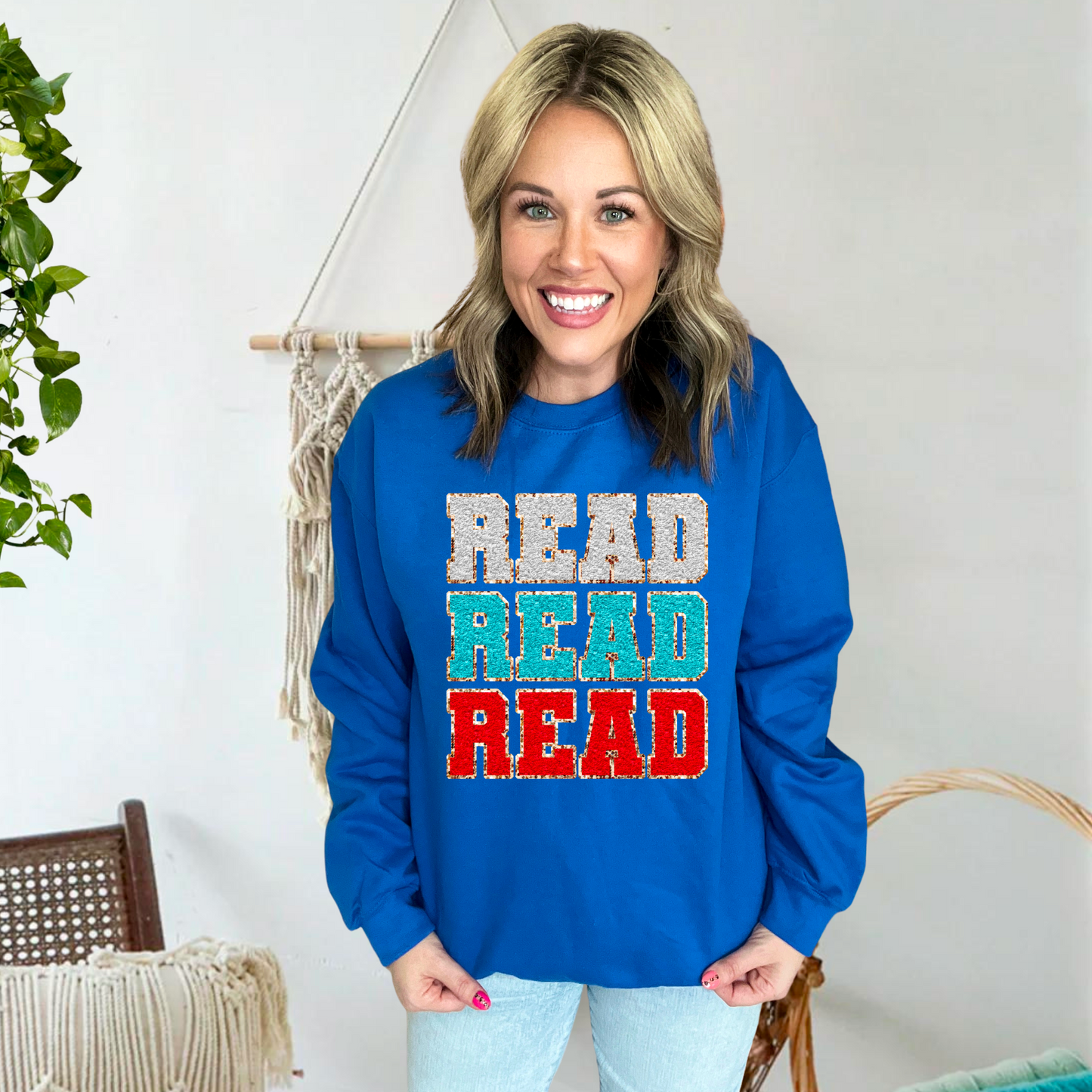 Read, Read, Read- Faux Chenille