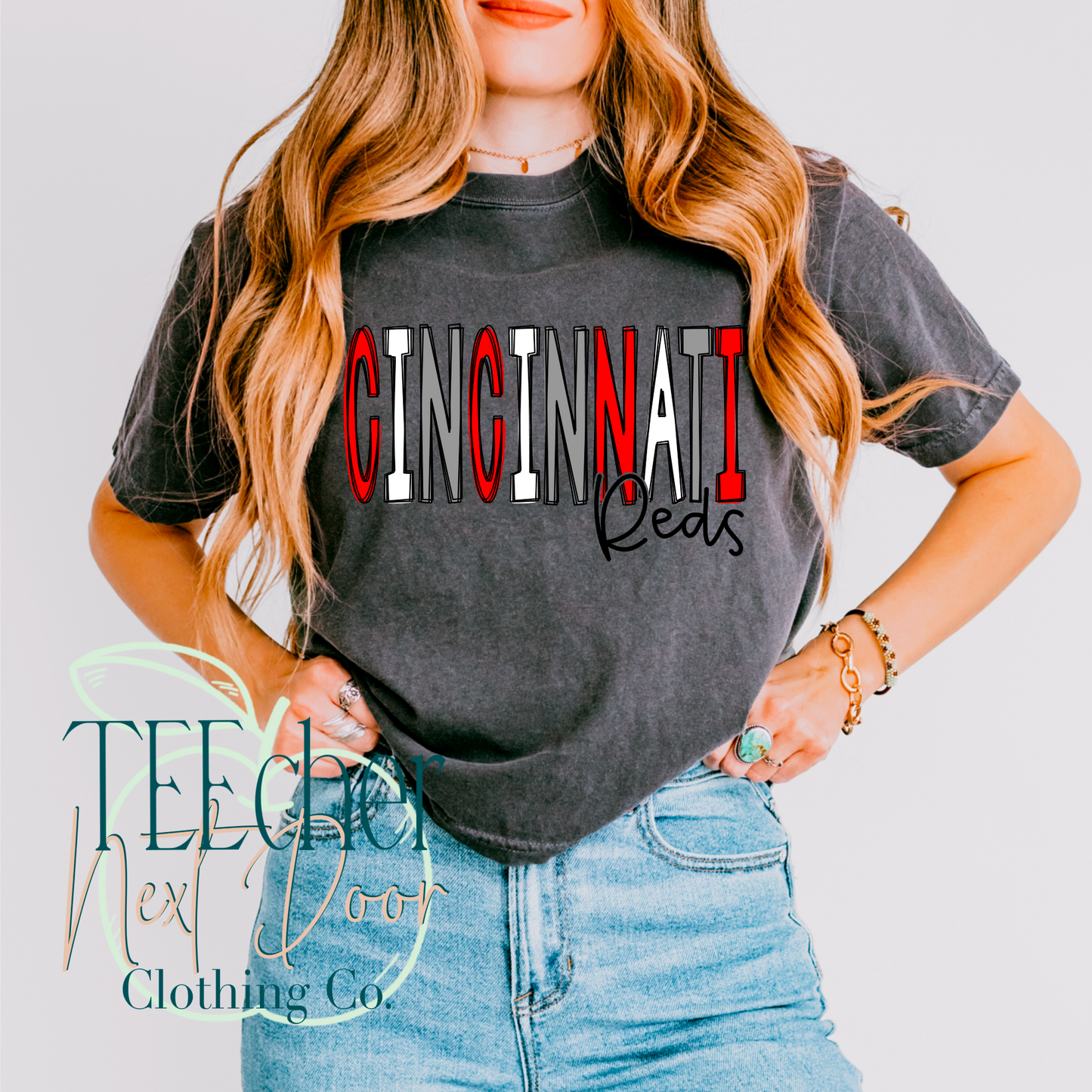 Pepper Cincinnati Baseball Hand Drawn