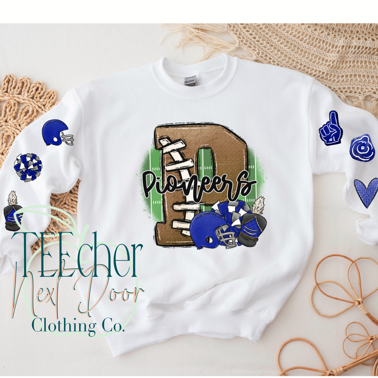Custom Blue Football Spirit