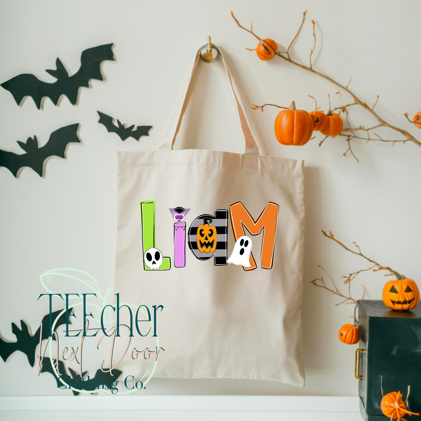 Custom Spooky Monster Trick or Treat Bag