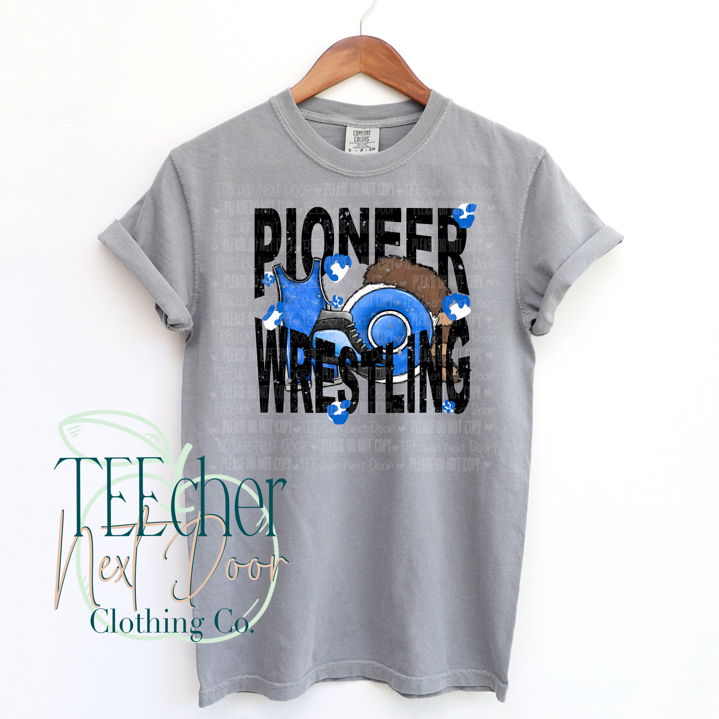 Pioneer Wrestling Geometric- Distressed
