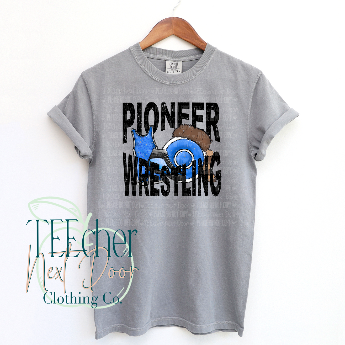 Pioneer Wrestling Geometric- Distressed