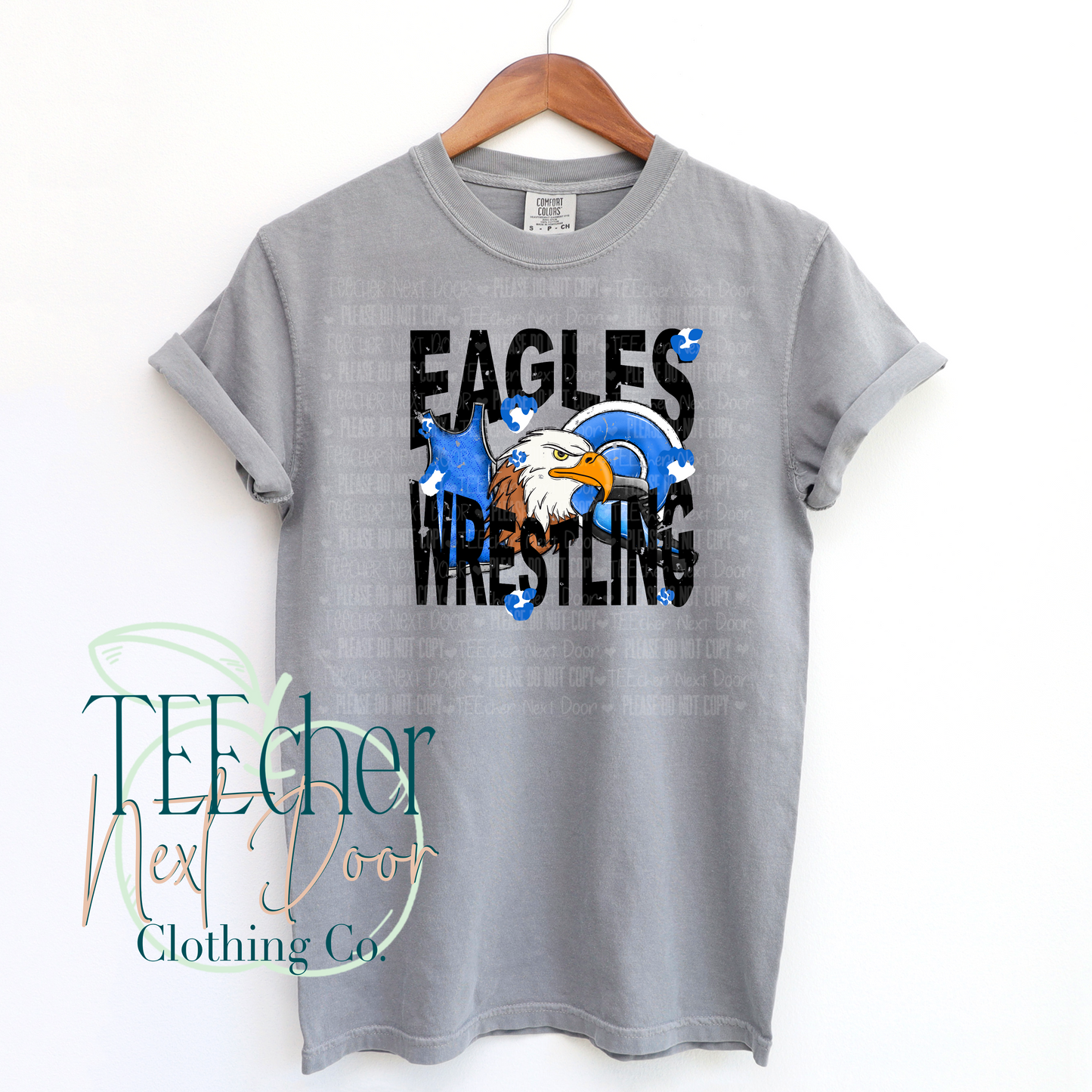Eagles Wrestling Geometric- Distressed