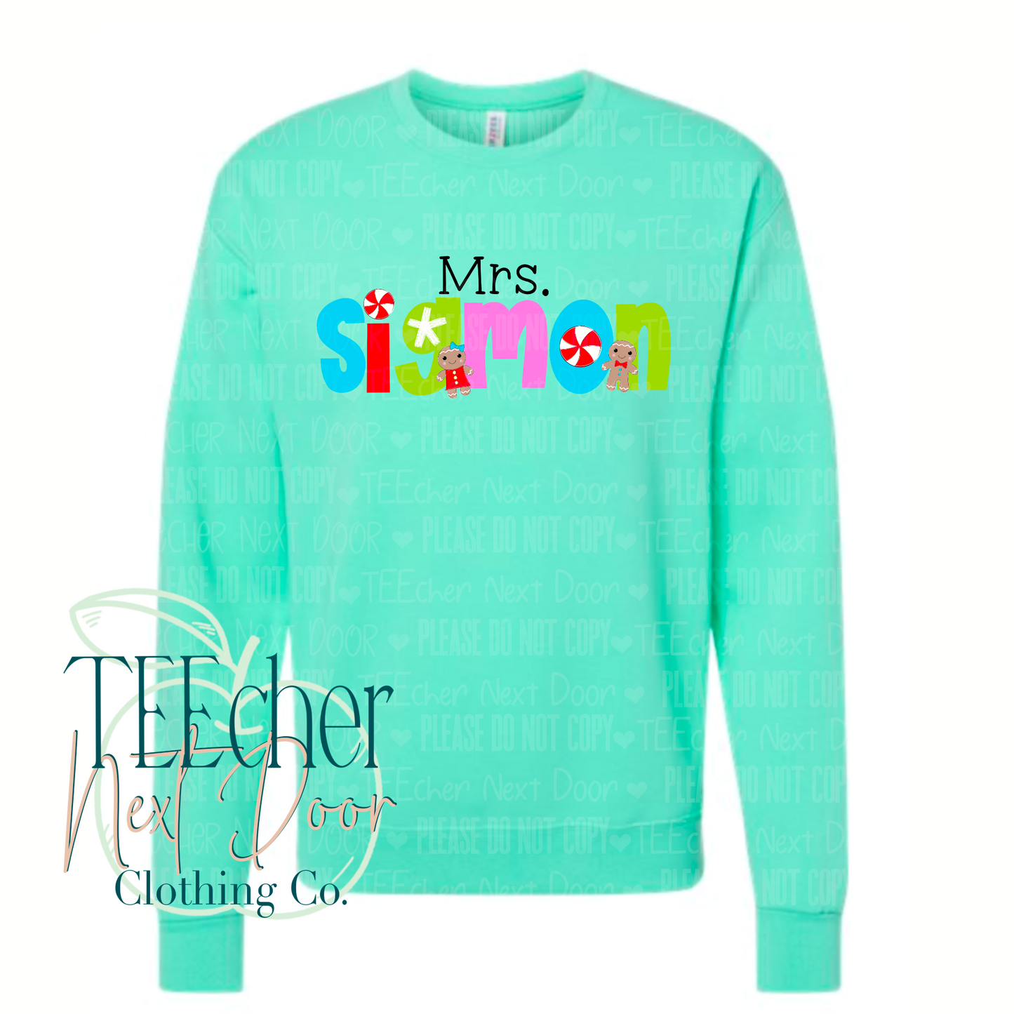 Custom Whimsical Gingerbread Name