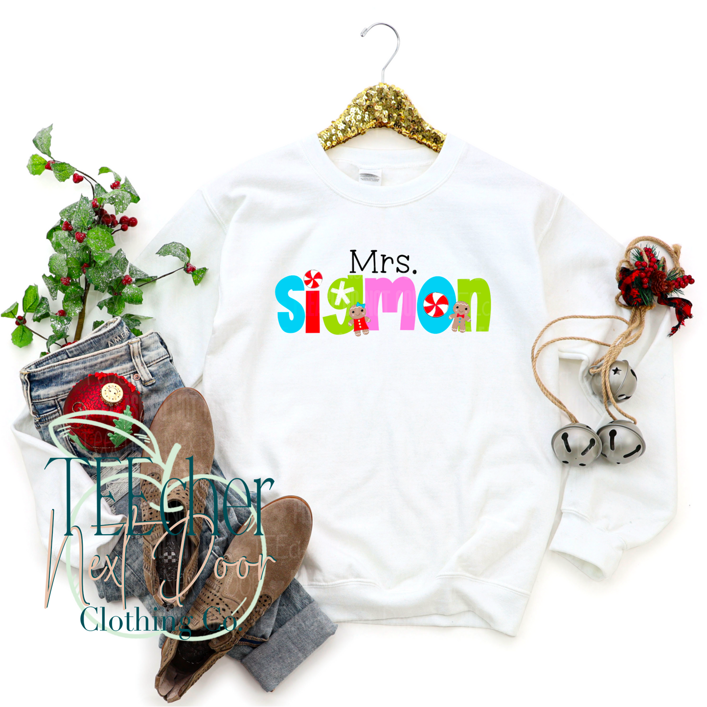 Custom Whimsical Gingerbread Name