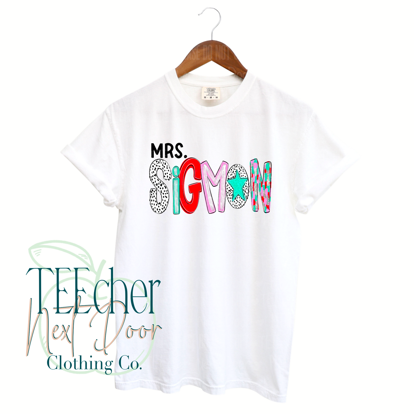 Pink and Teal Whimsy Custom Name