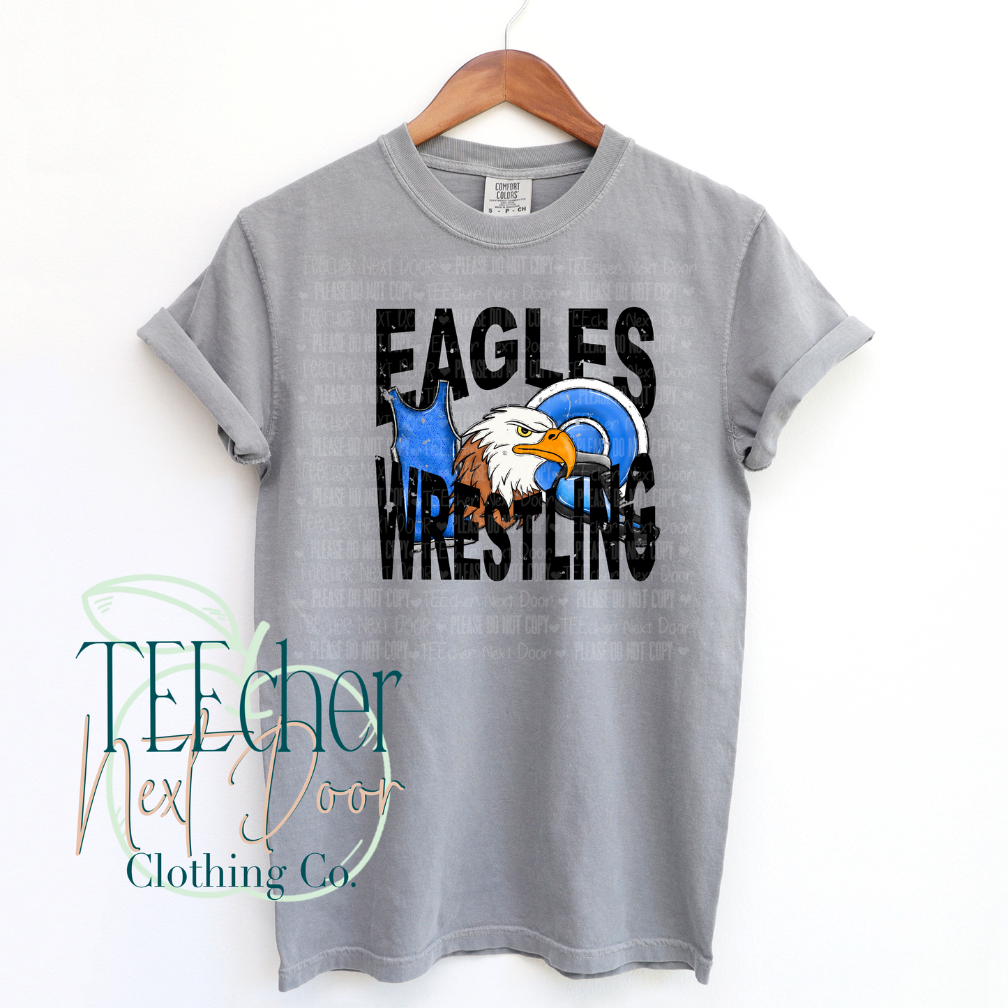 Eagles Wrestling Geometric- Distressed