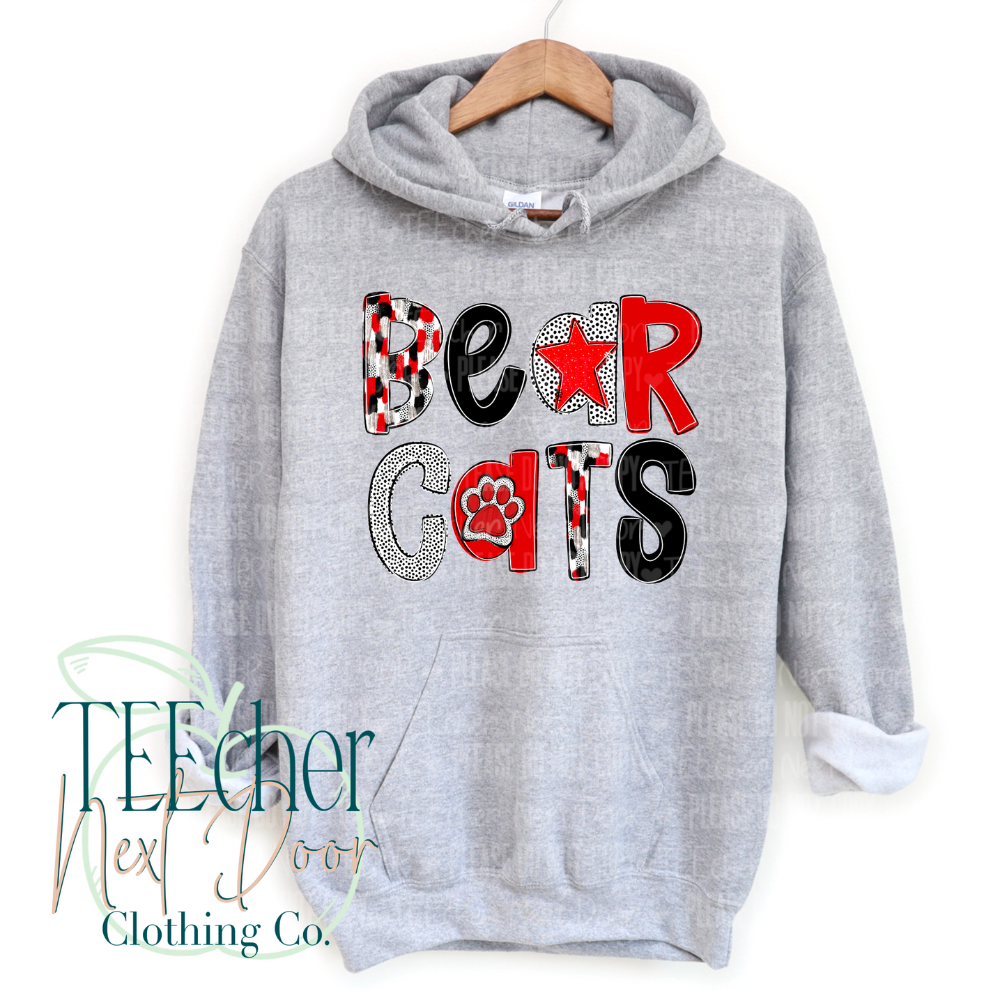 Black & Red Bearcats Poppy
