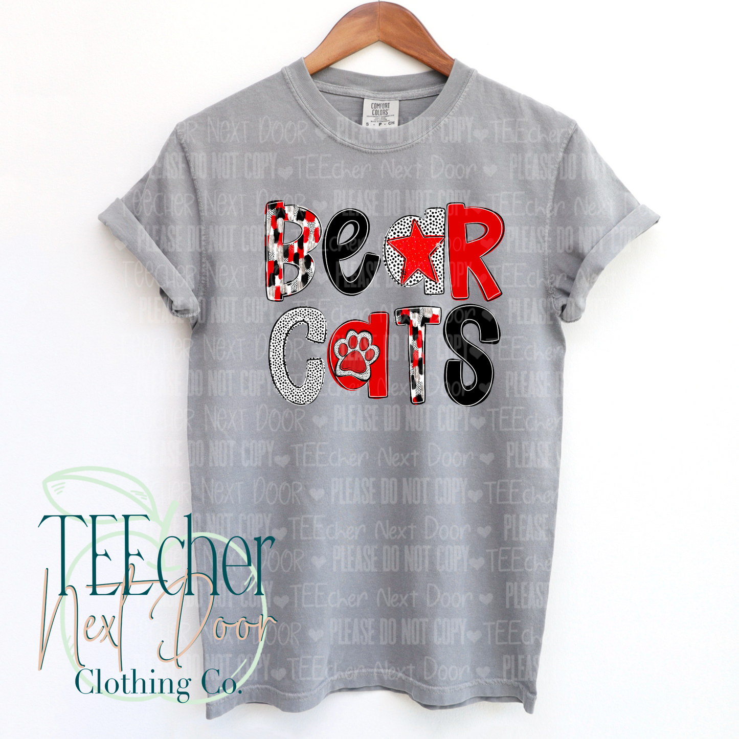 Black & Red Bearcats Poppy