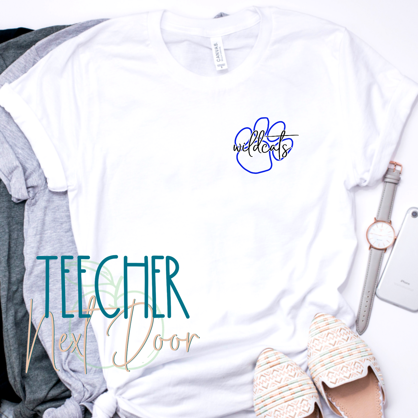 Wildcats Paw Overlay Pocket