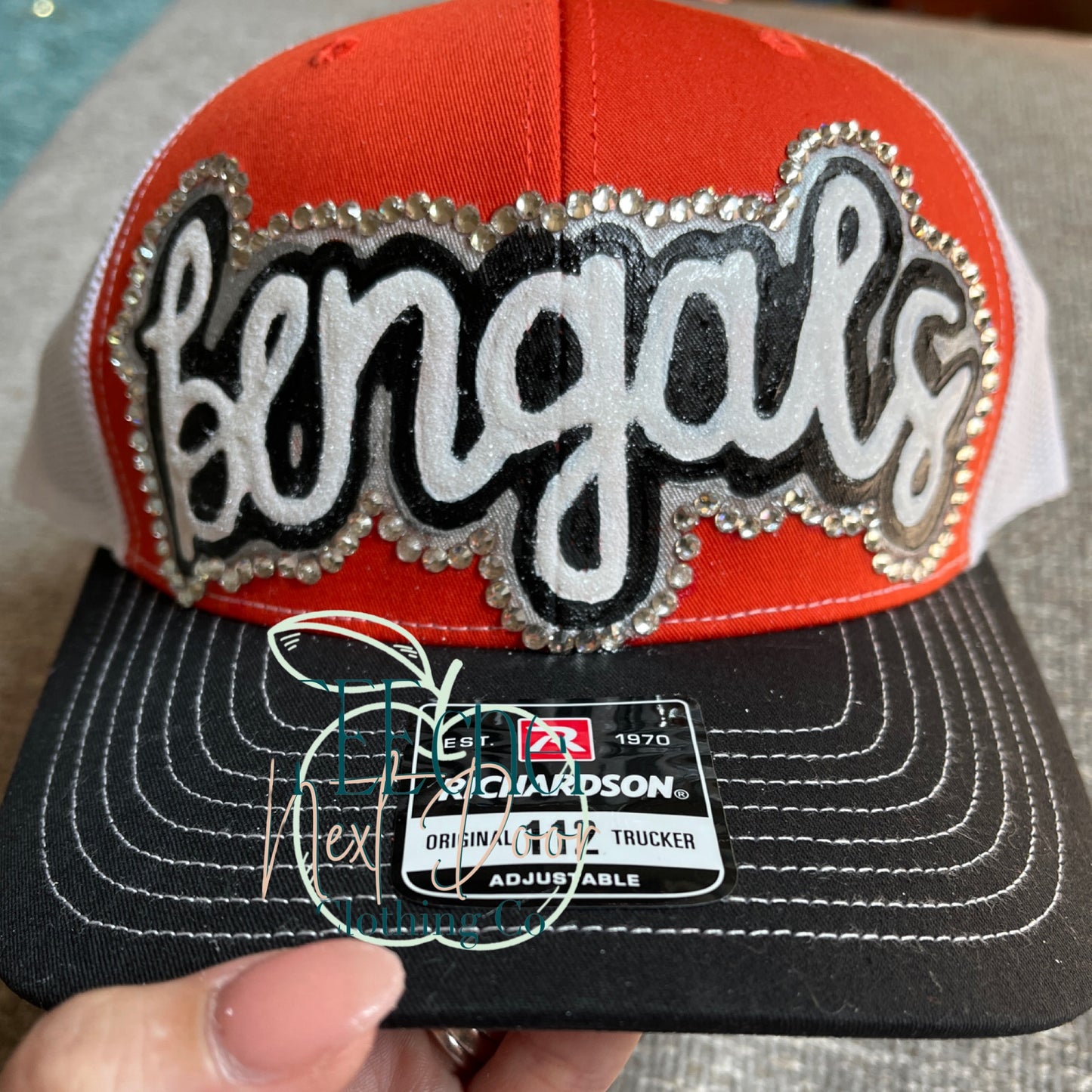 Hand Painted Football Hat
