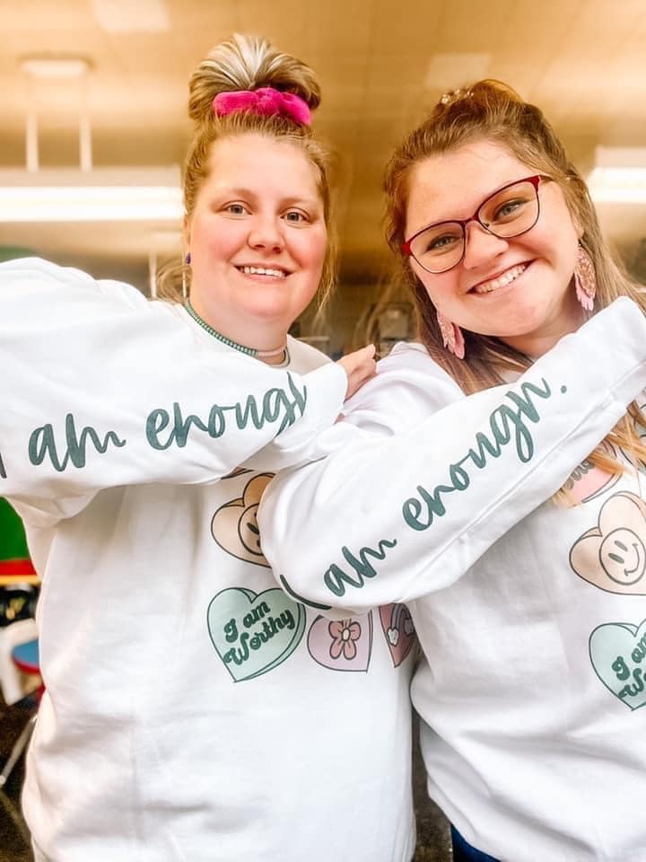 Valentine affirmation crewneck. I am enough crewneck. self love.