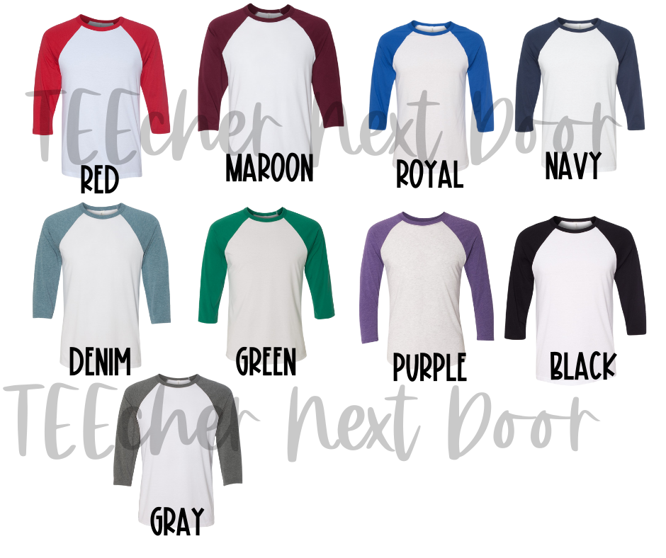 Custom Plaid Mascot Baseball Tee