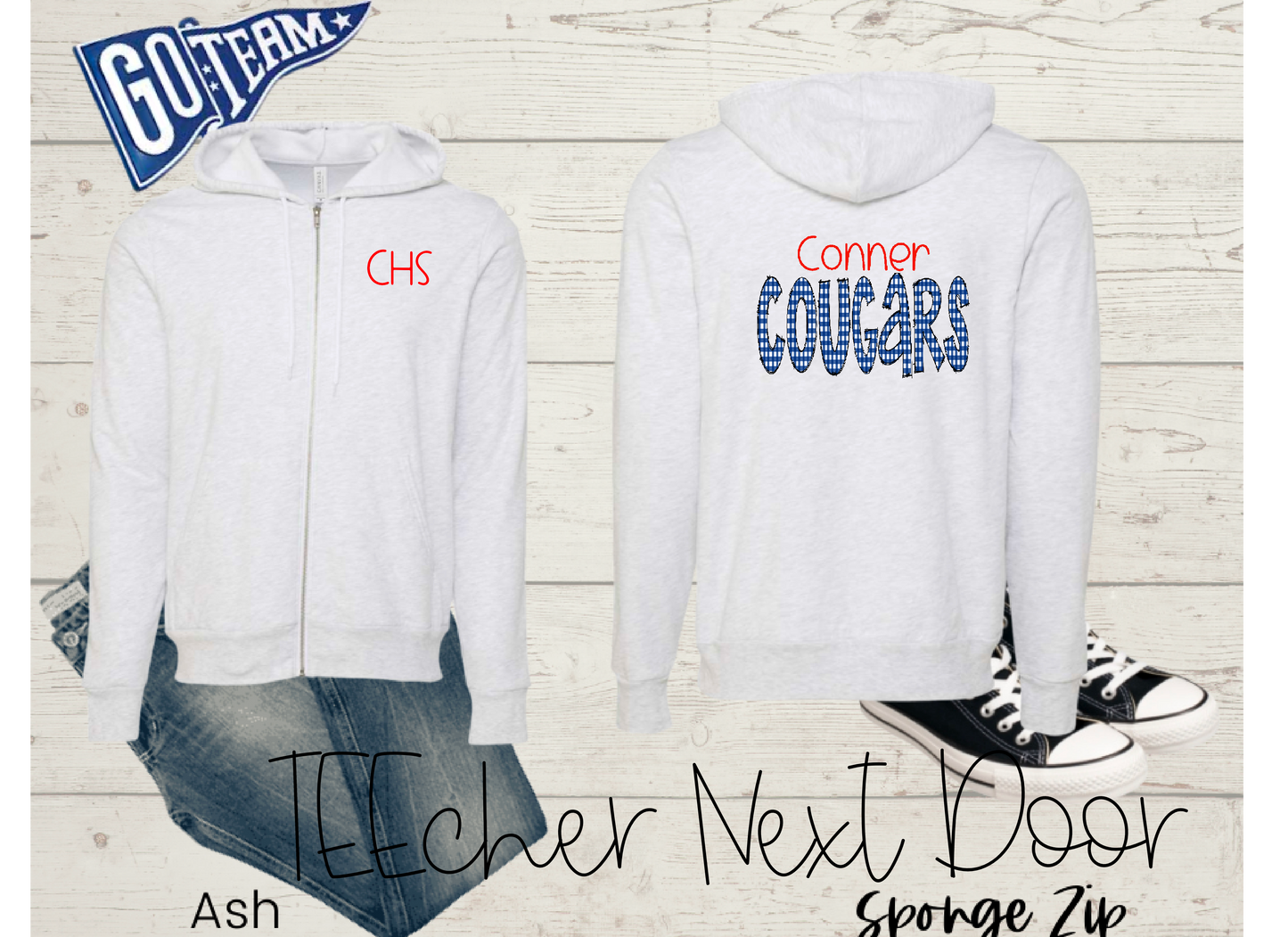 Conner Cougars Plaid Mascot