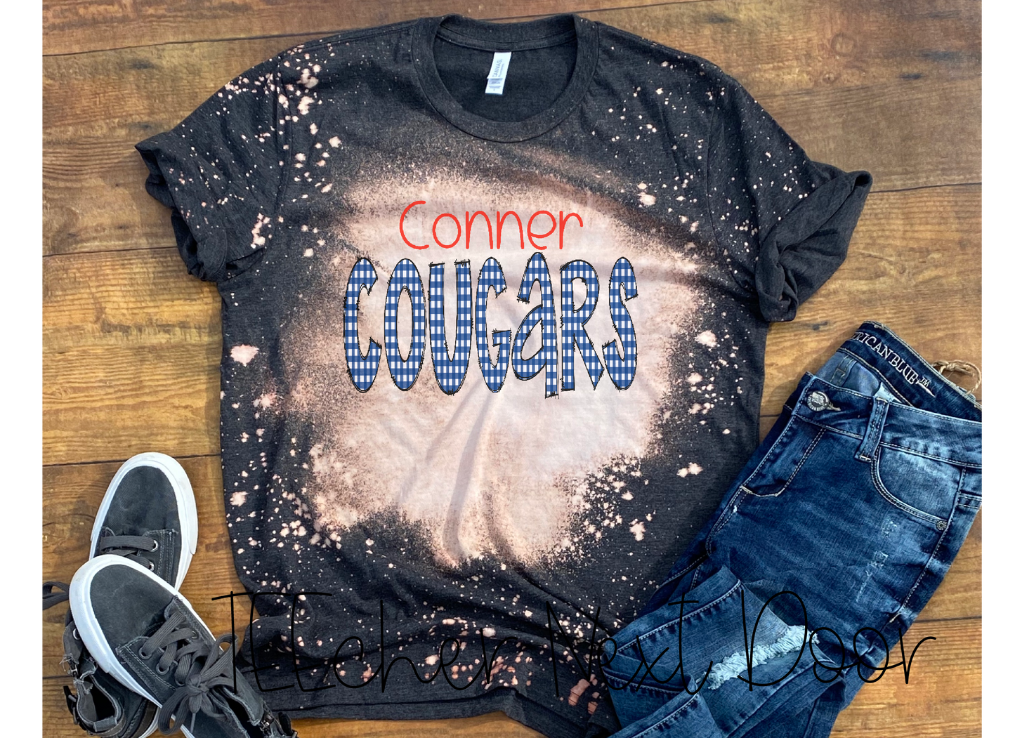 Conner Cougars Plaid Mascot