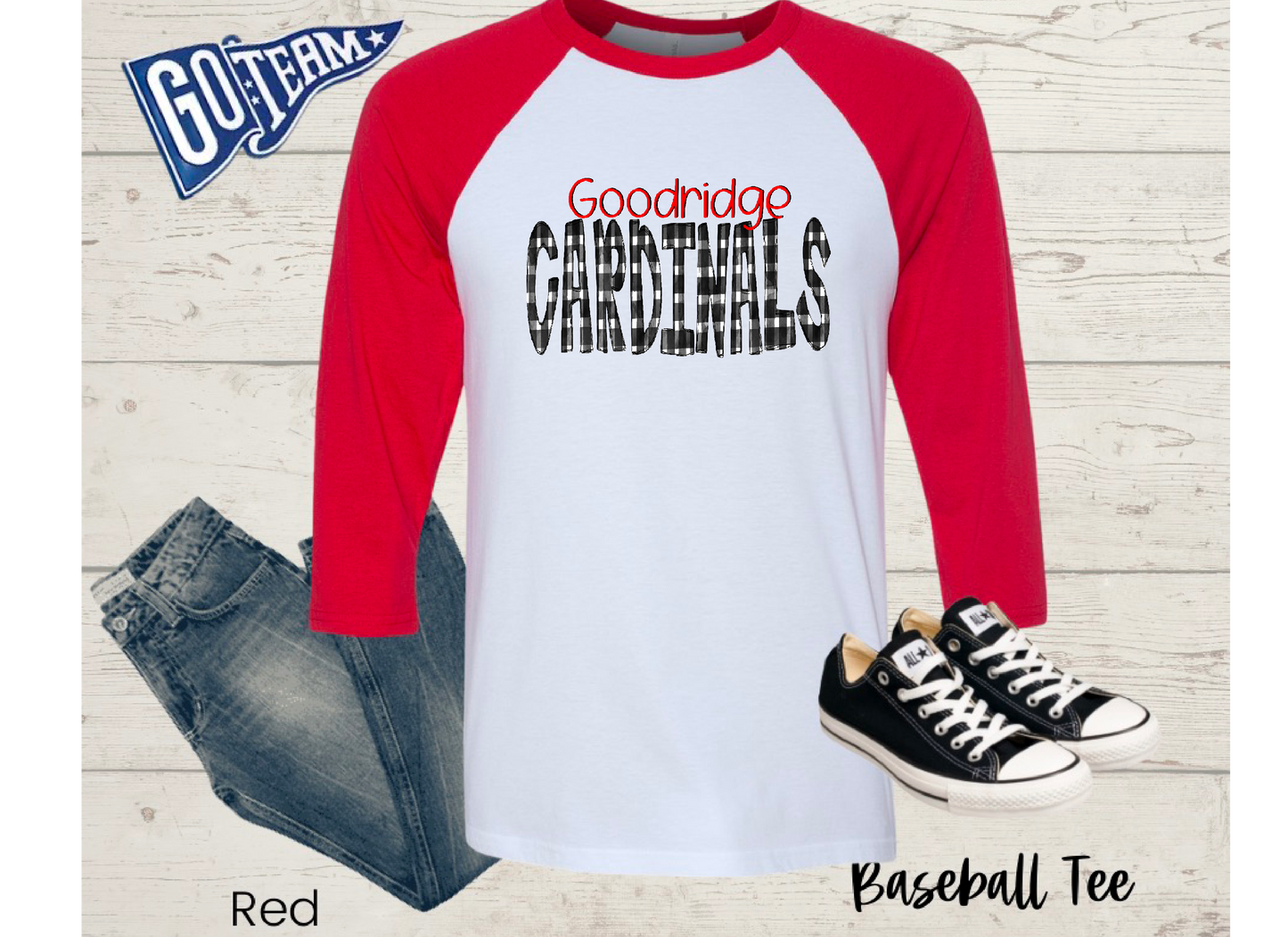 Goodridge Cardinals Plaid Mascot