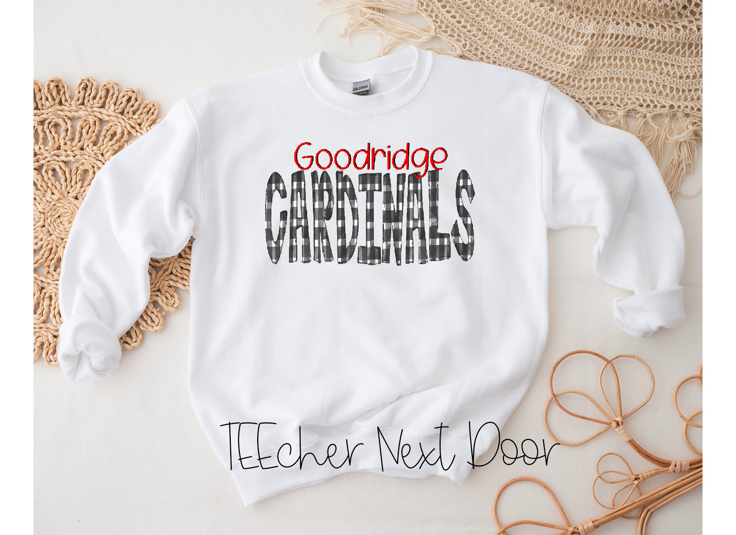 Goodridge Cardinals Plaid Mascot