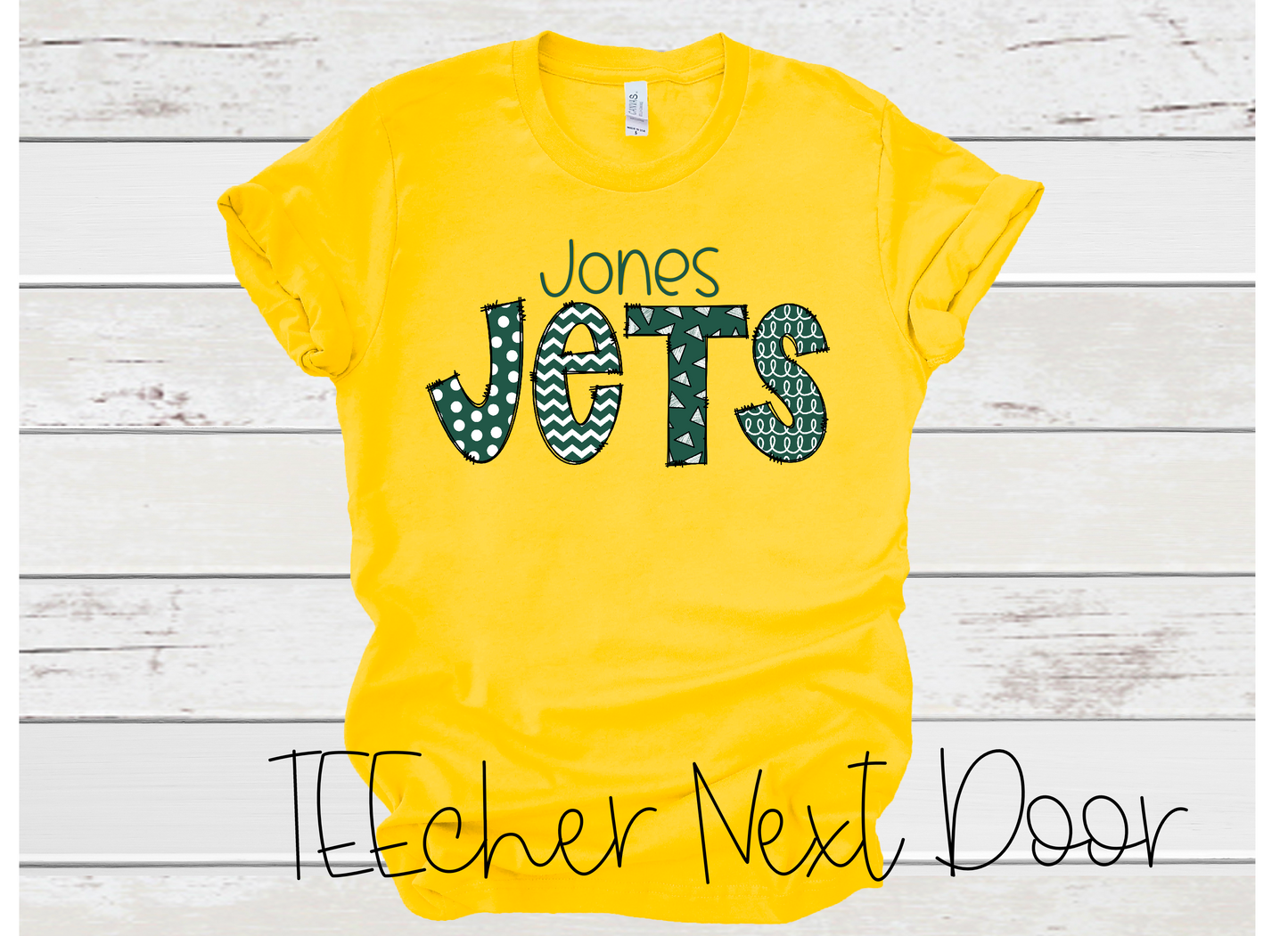 Jones Jets Plaid Mascot