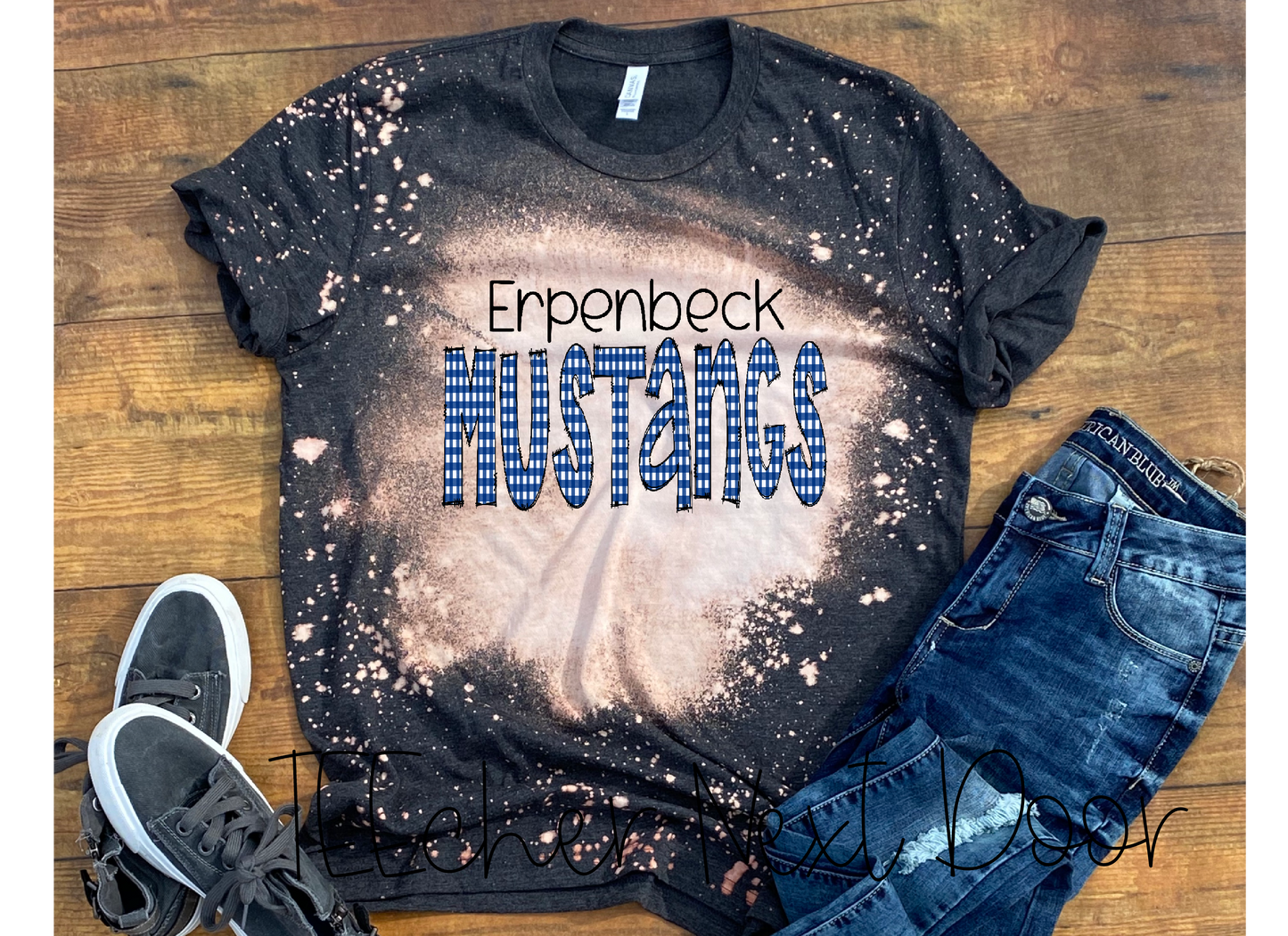 Erpenbeck Mustangs Plaid Mascot