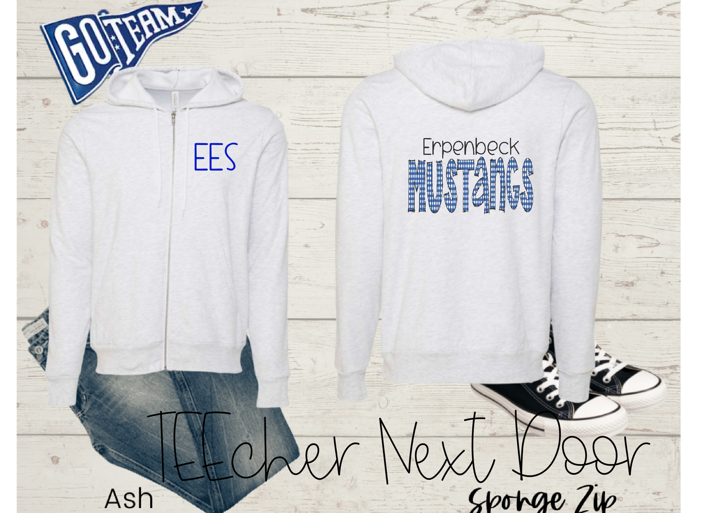 Erpenbeck Mustangs Plaid Mascot