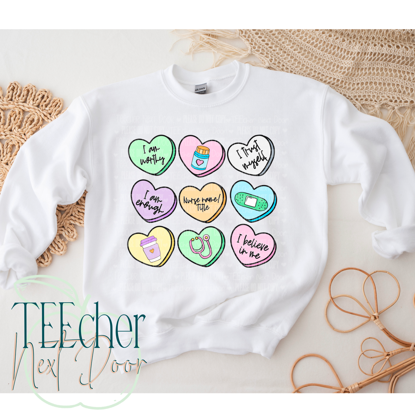 EXCLUSIVE- Custom Nurse Affirmation Hearts