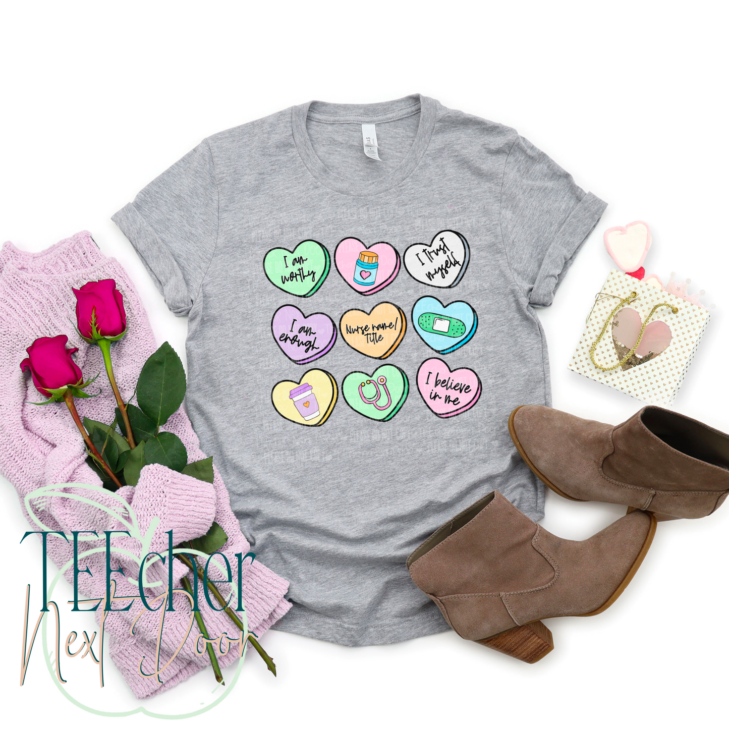 EXCLUSIVE- Custom Nurse Affirmation Hearts