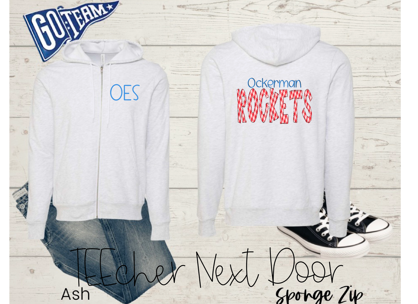 Ockerman Rockets Plaid Mascot