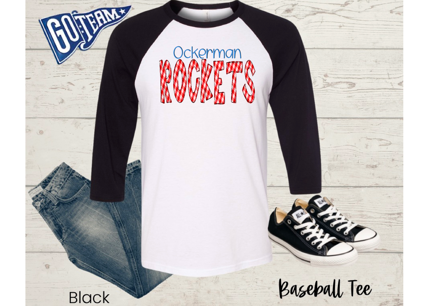 Ockerman Rockets Plaid Mascot