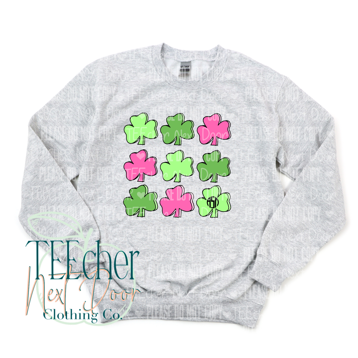 EXCLUSIVE Pink Shamrocks Monogram