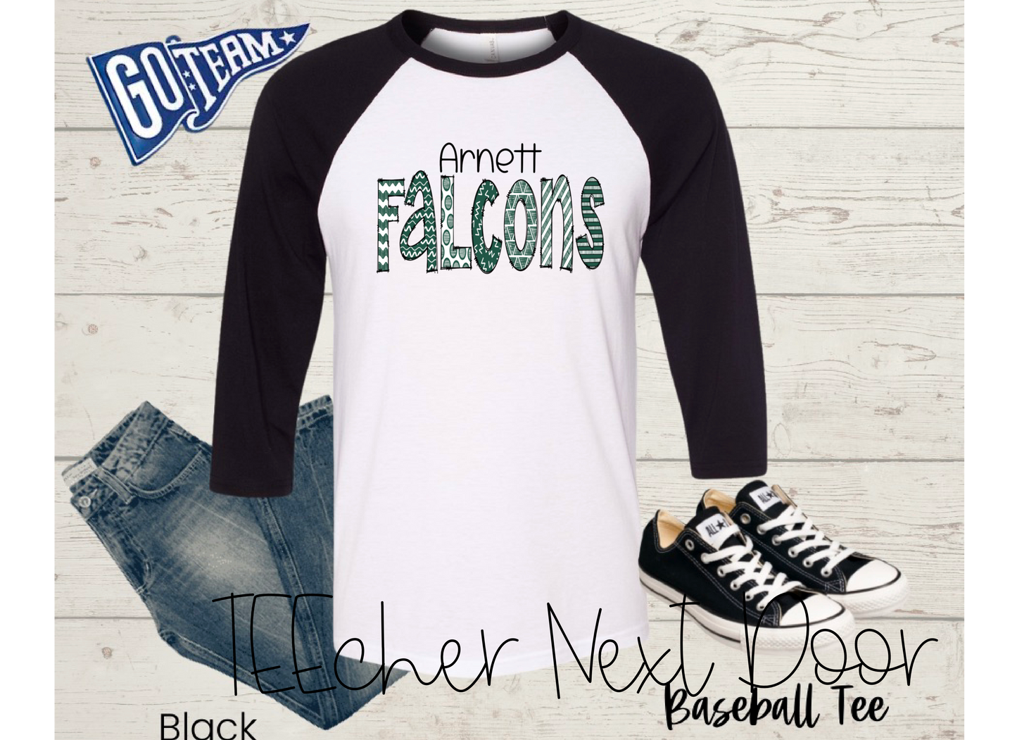Arnett Falcons Plaid Mascot
