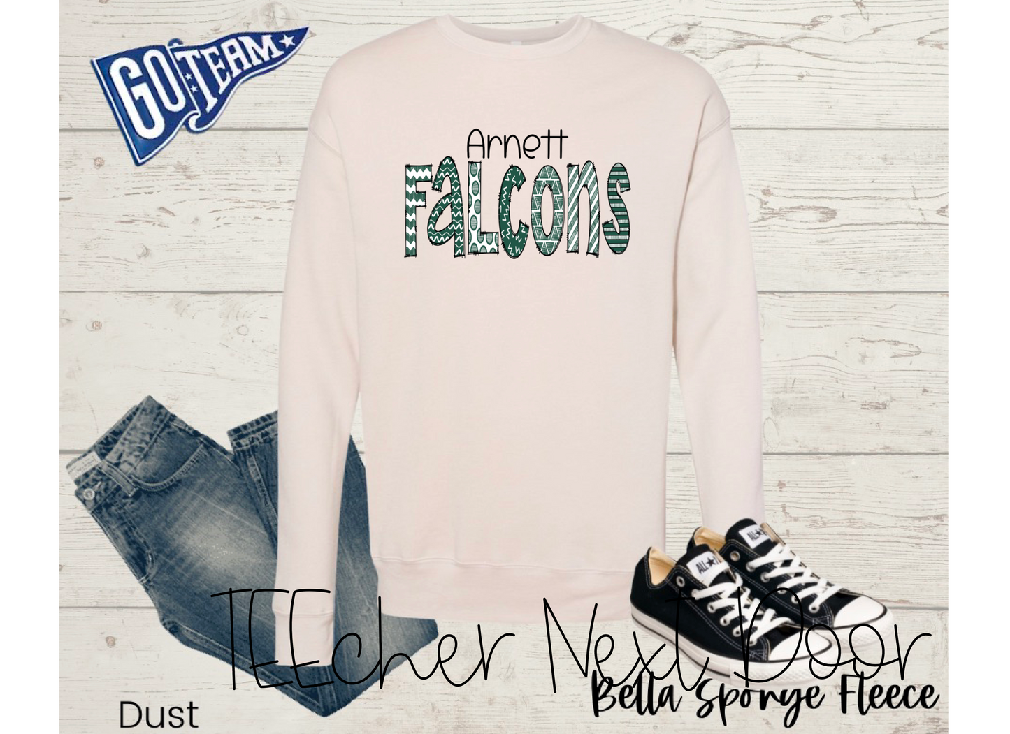 Arnett Falcons Plaid Mascot