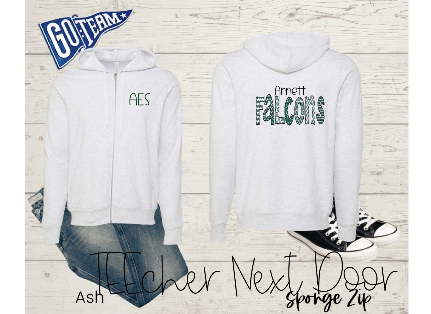 Arnett Falcons Plaid Mascot