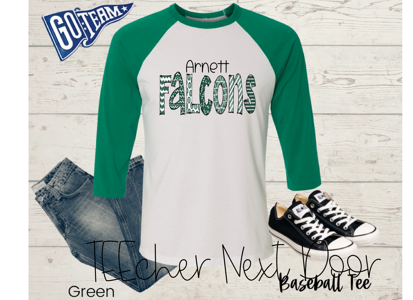 Arnett Falcons Plaid Mascot