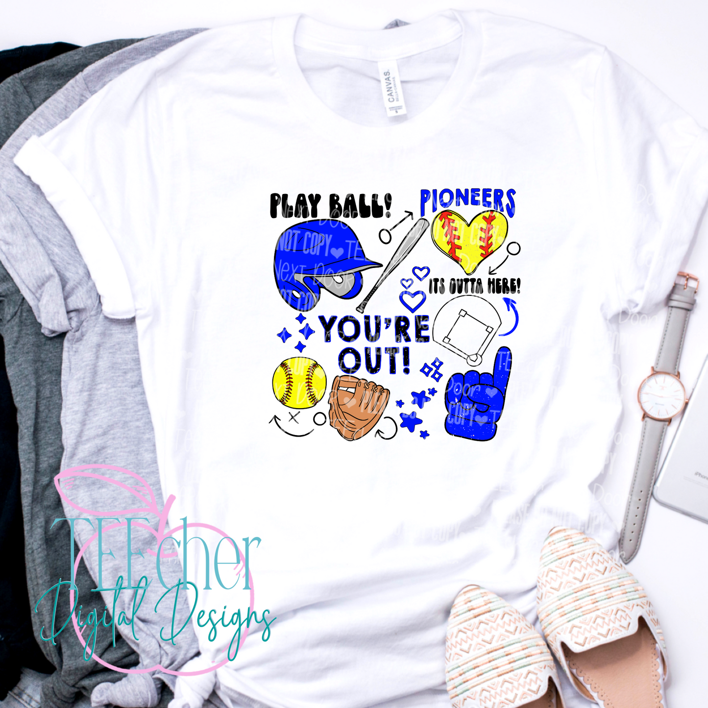 EXCLUSIVE Pioneers Softball Collage Tee