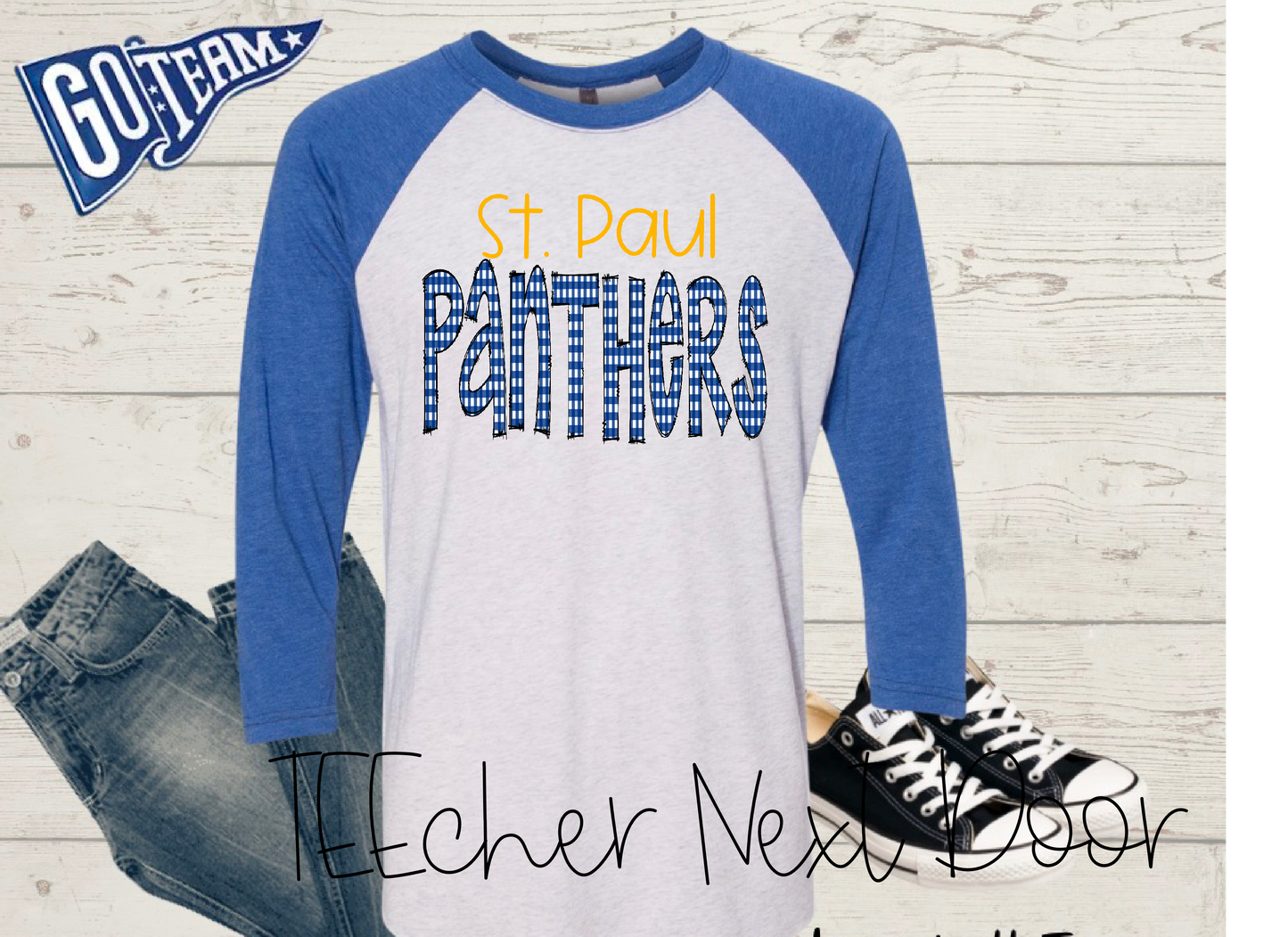 St. Paul Panthers Plaid Mascot