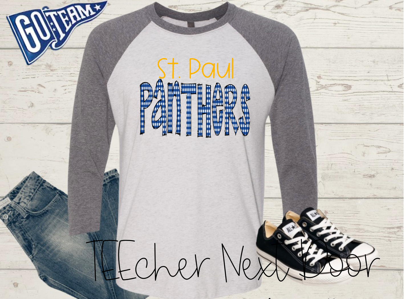 St. Paul Panthers Plaid Mascot