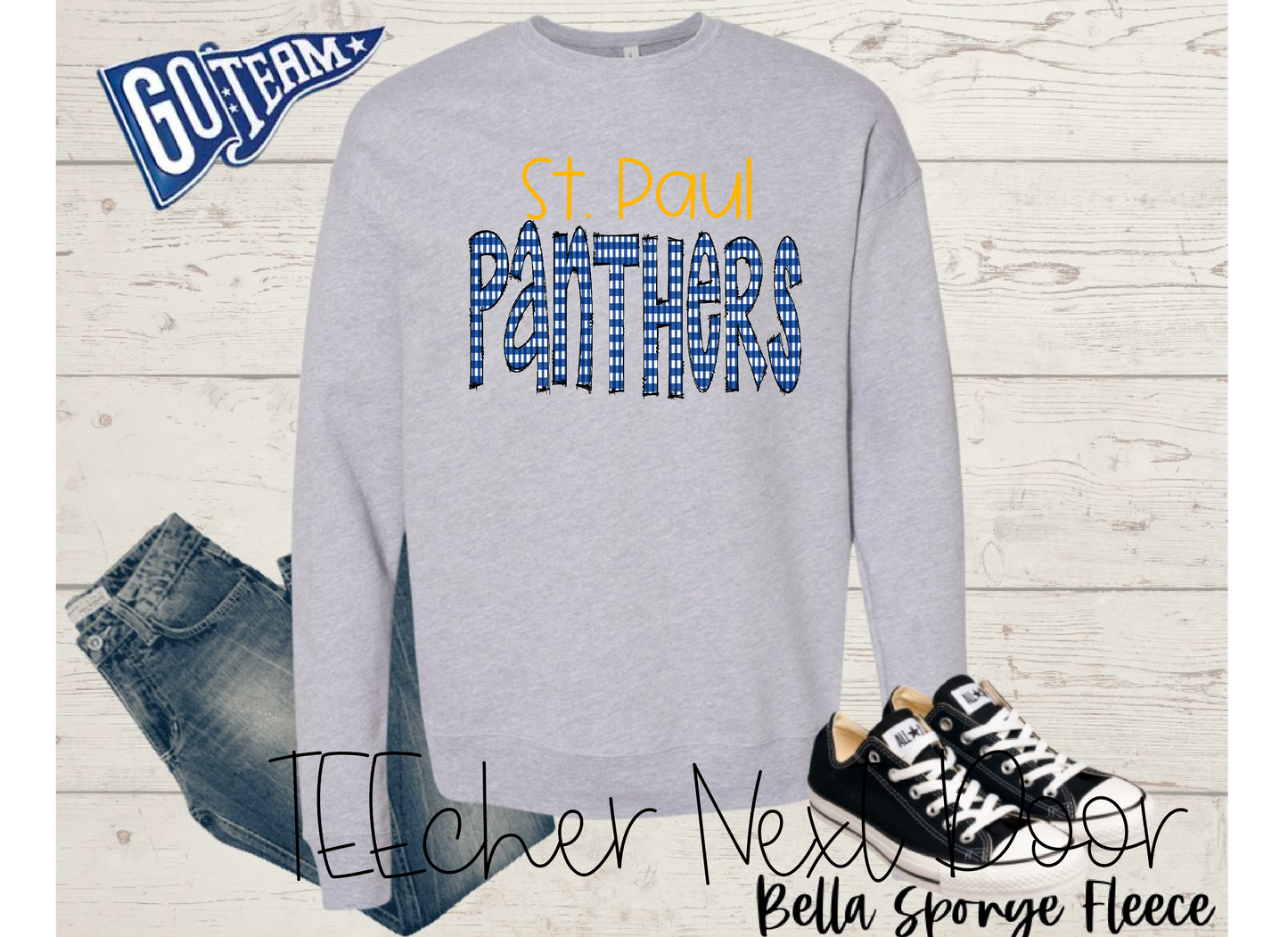 St. Paul Panthers Plaid Mascot