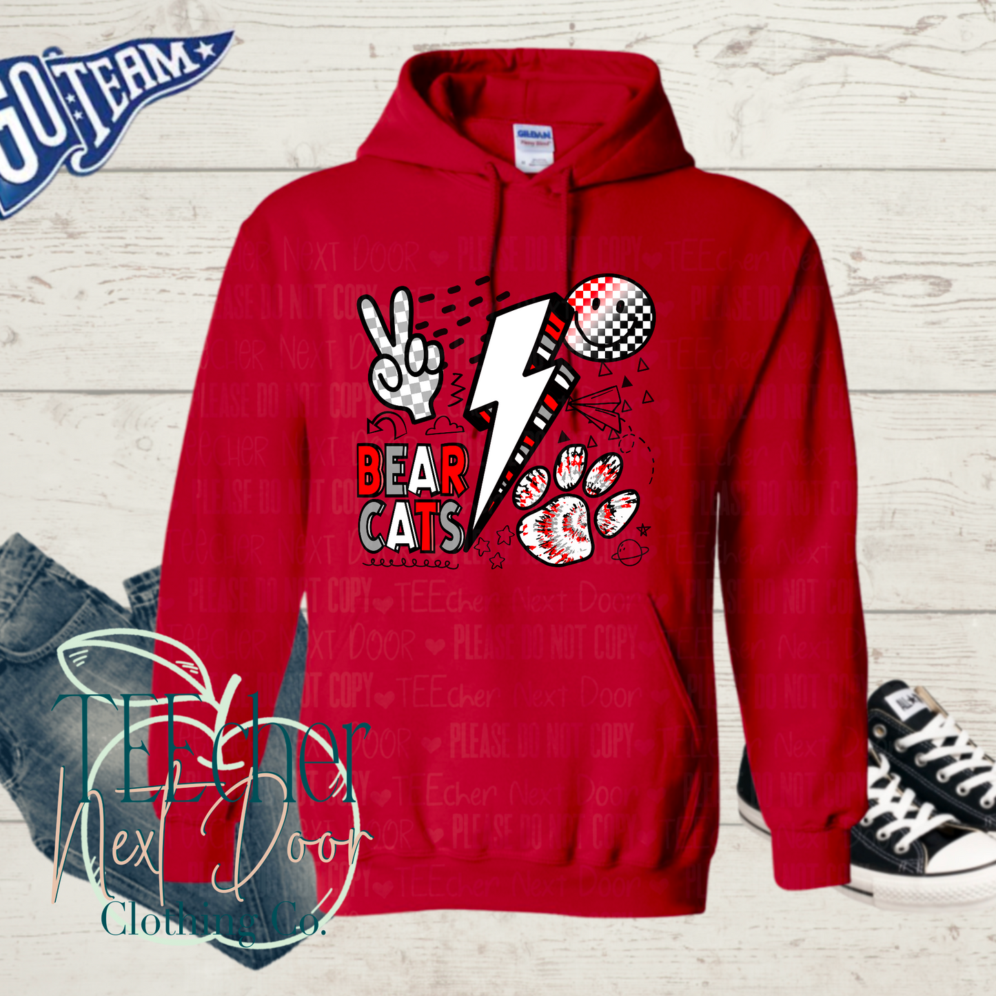 Red Bearcats Rock Collage