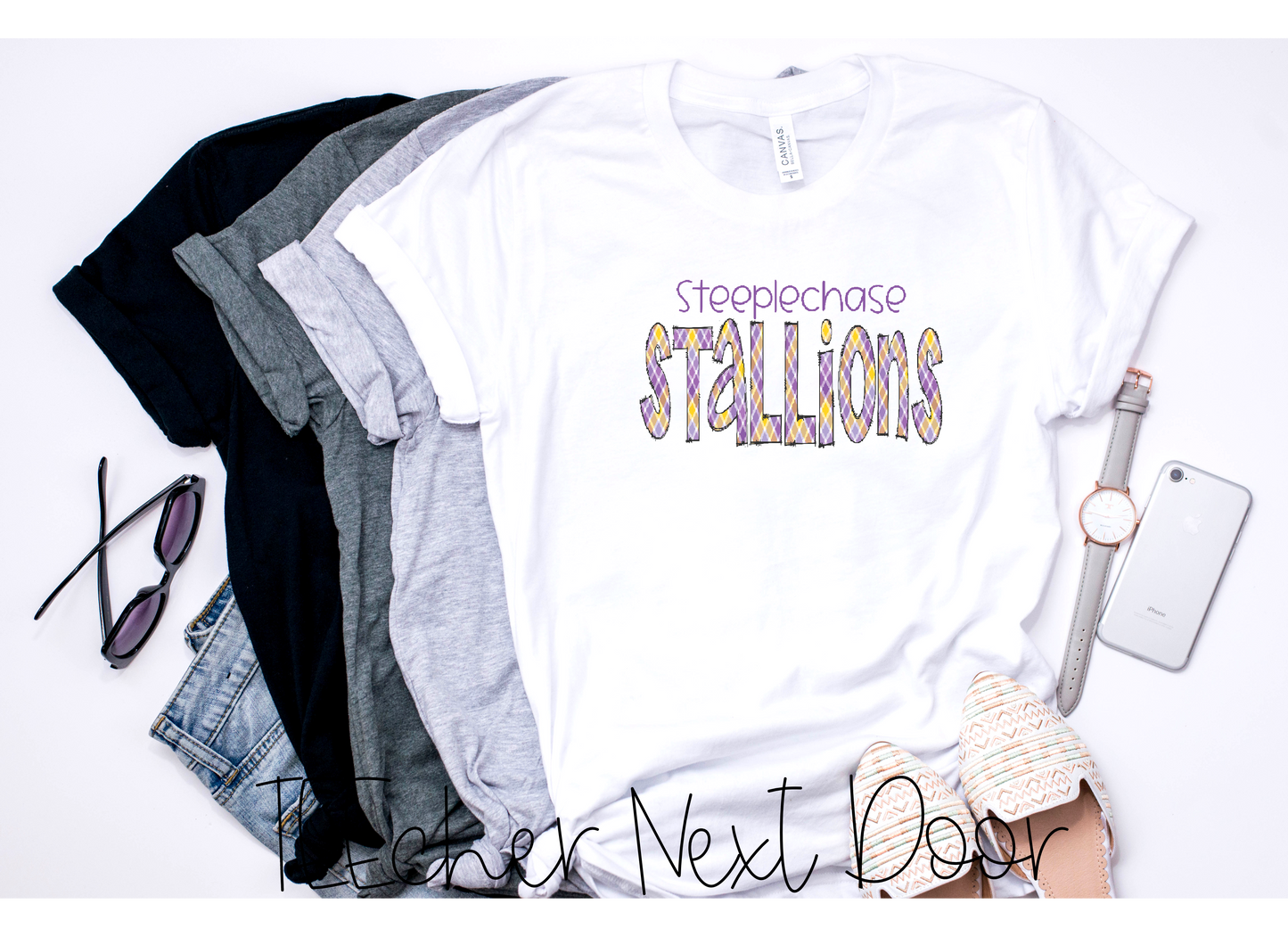 Steeplechase Stallions Plaid Mascot