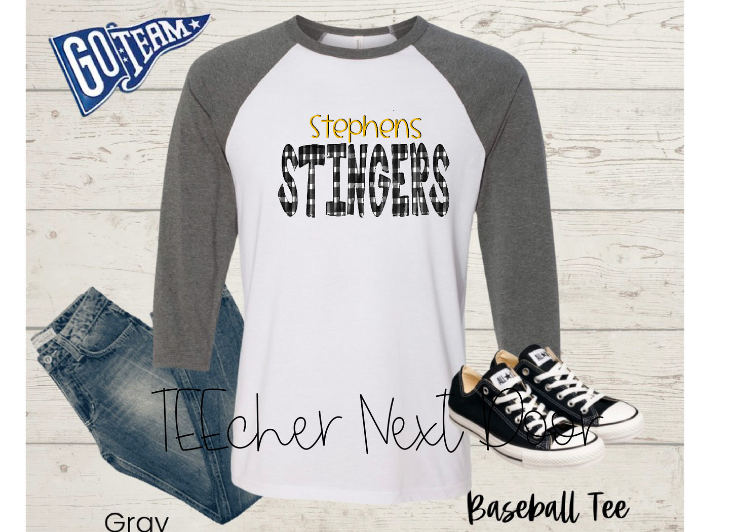 Stephens Stingers Plaid Mascot