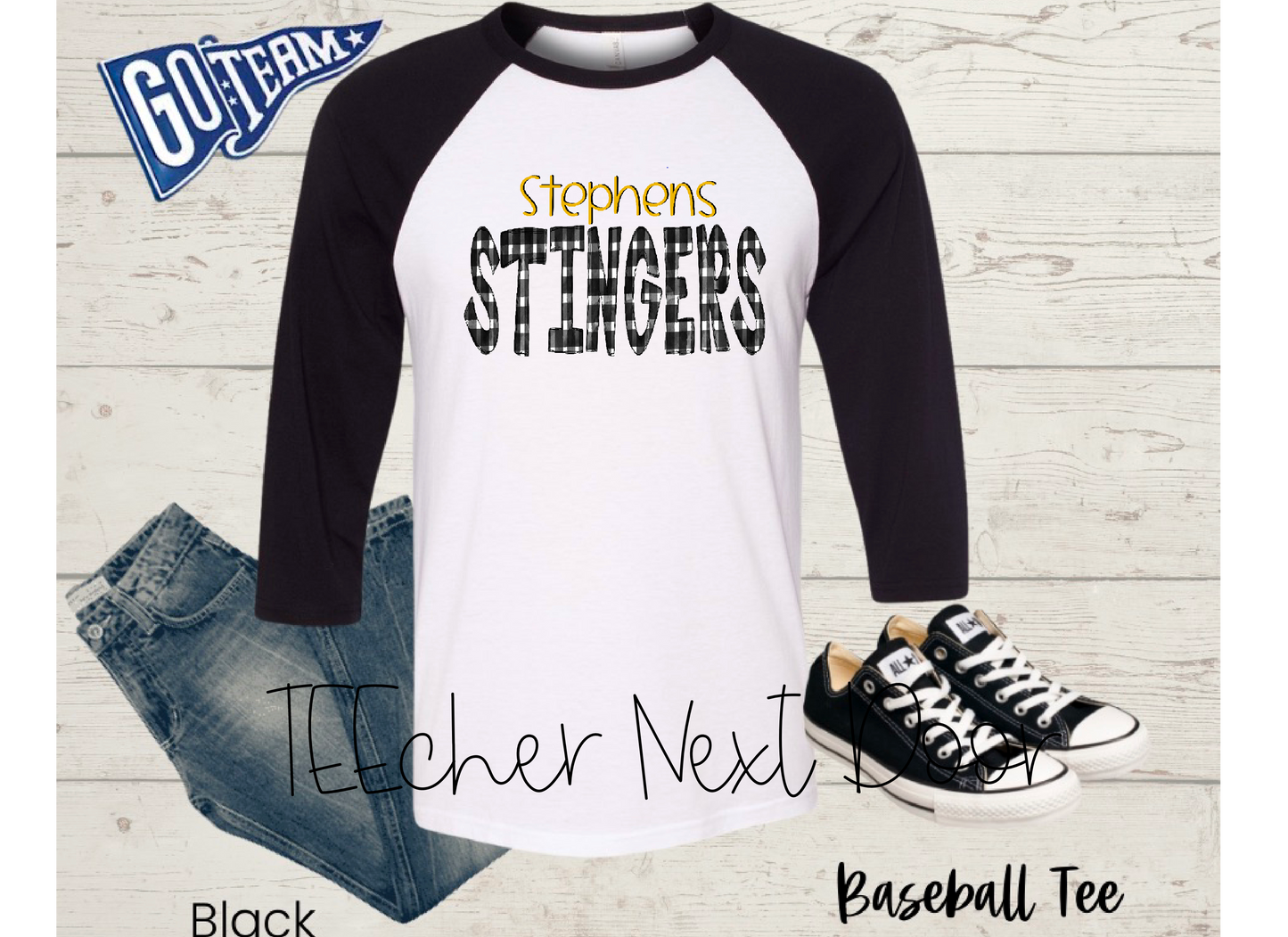 Stephens Stingers Plaid Mascot