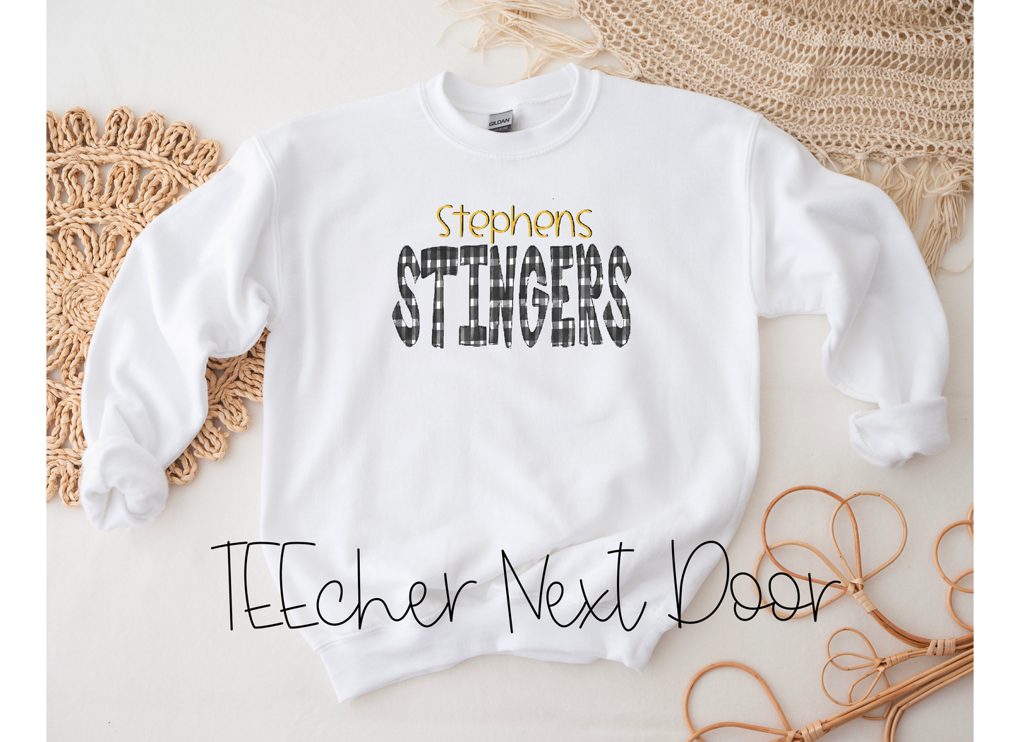 Stephens Stingers Plaid Mascot