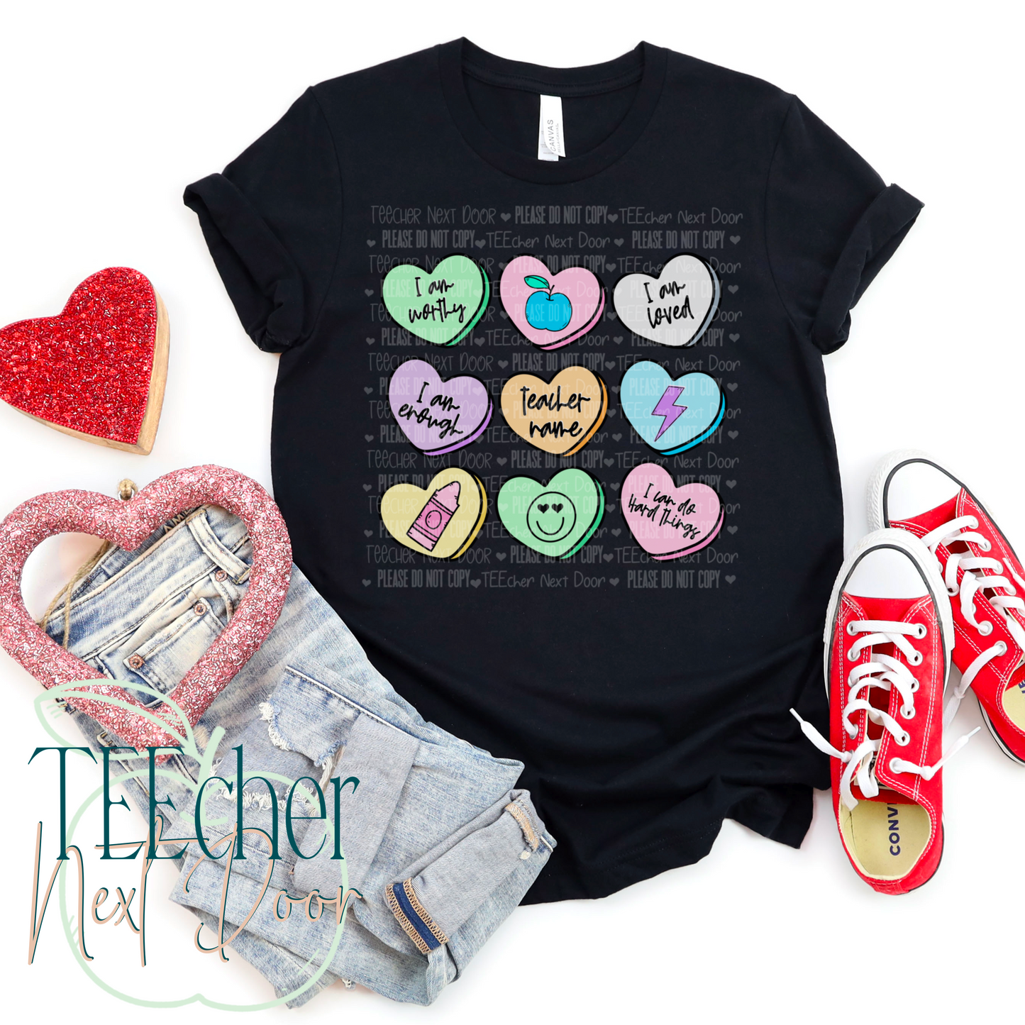 EXCLUSIVE- Teacher Affirmation Hearts