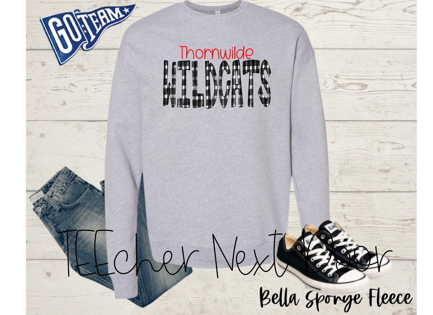Thornwilde Wildcats Plaid Mascot